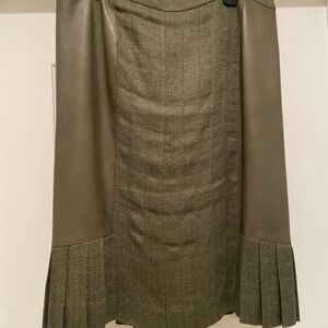 Dior Olive A-Line Skirt
